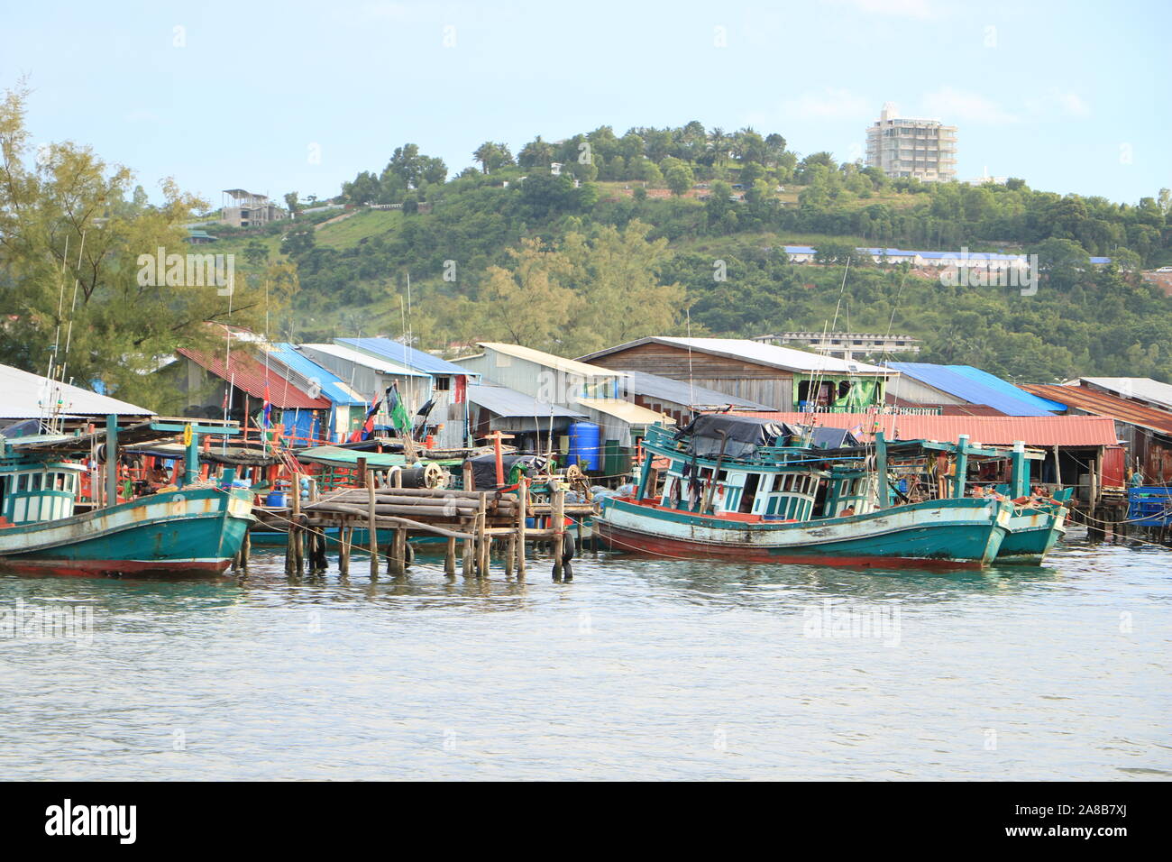 Sihanoukville Boats Stock Photo