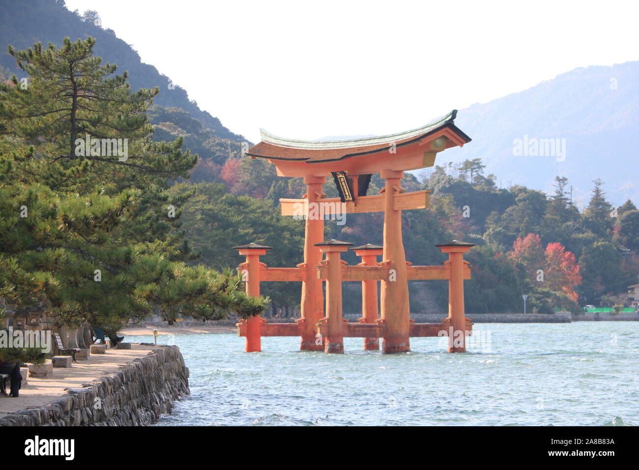 Torii Gate in the Water Stock Photo