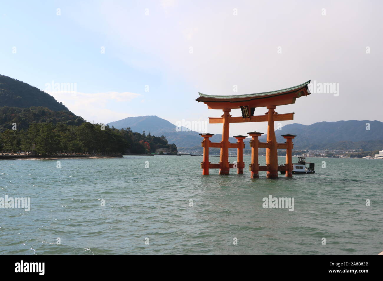Torii Gate in the Water Stock Photo