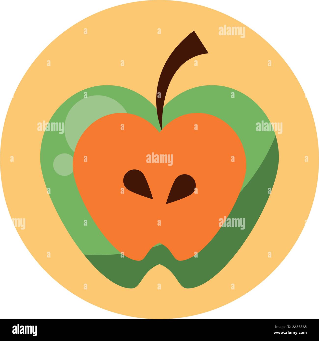 apple fresh fruit nature icon Stock Vector Image & Art - Alamy