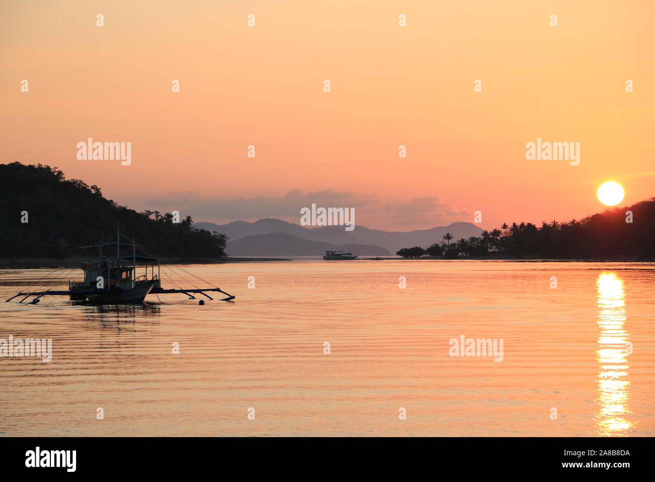 Sunrise Palawan Philippines Stock Photo