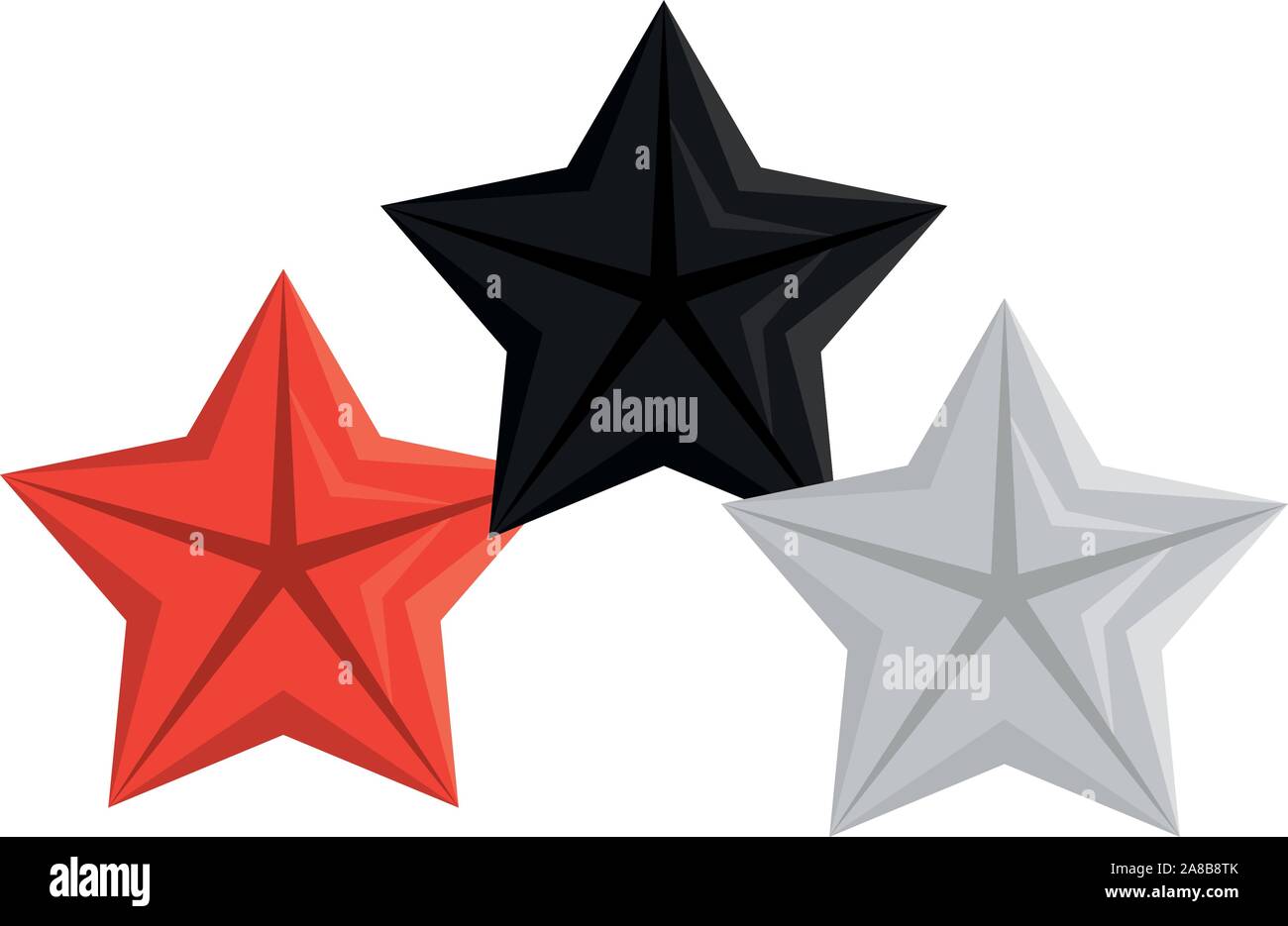 quality stars commercial isolated icons Stock Vector