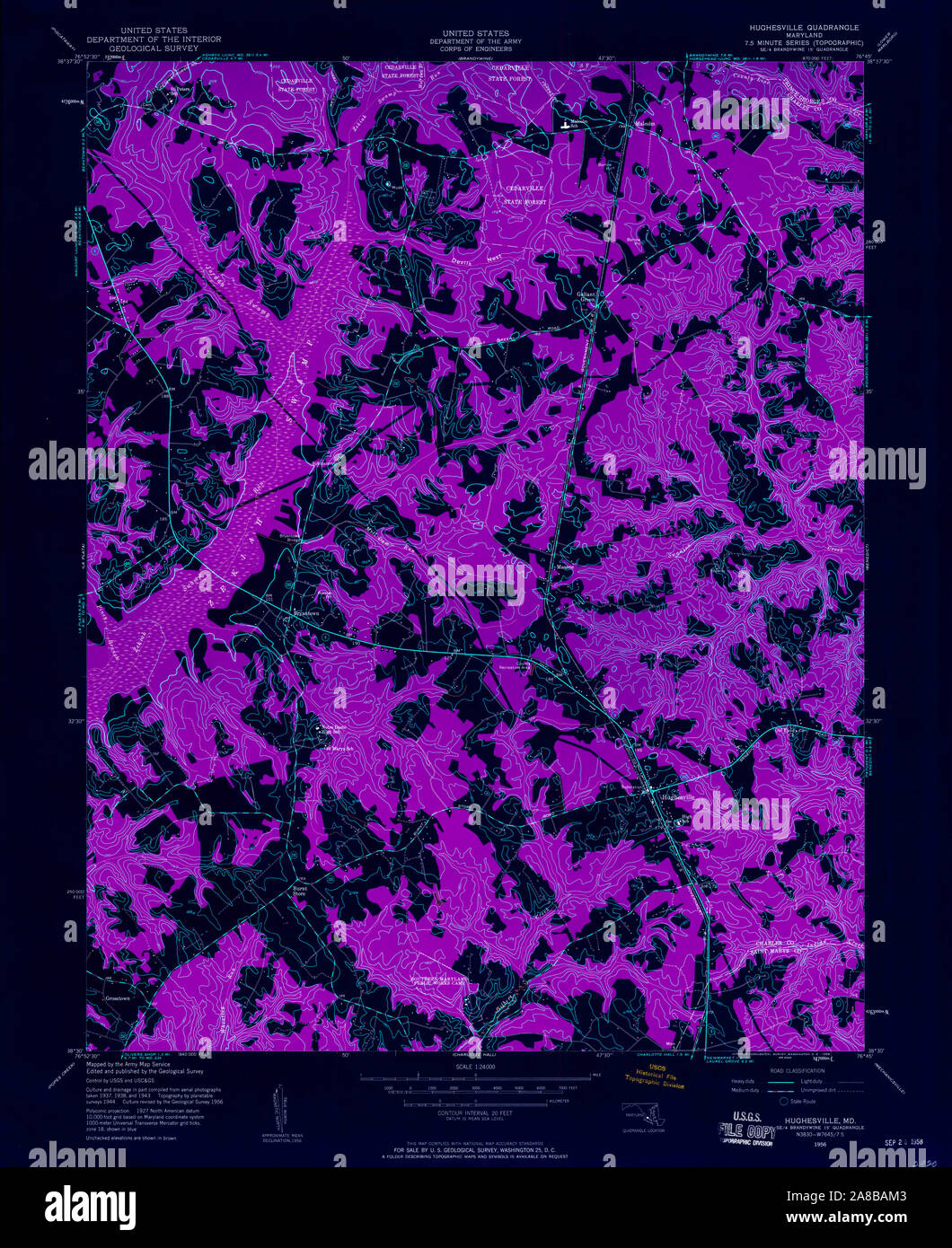 Map of hughesville hires stock photography and images Alamy