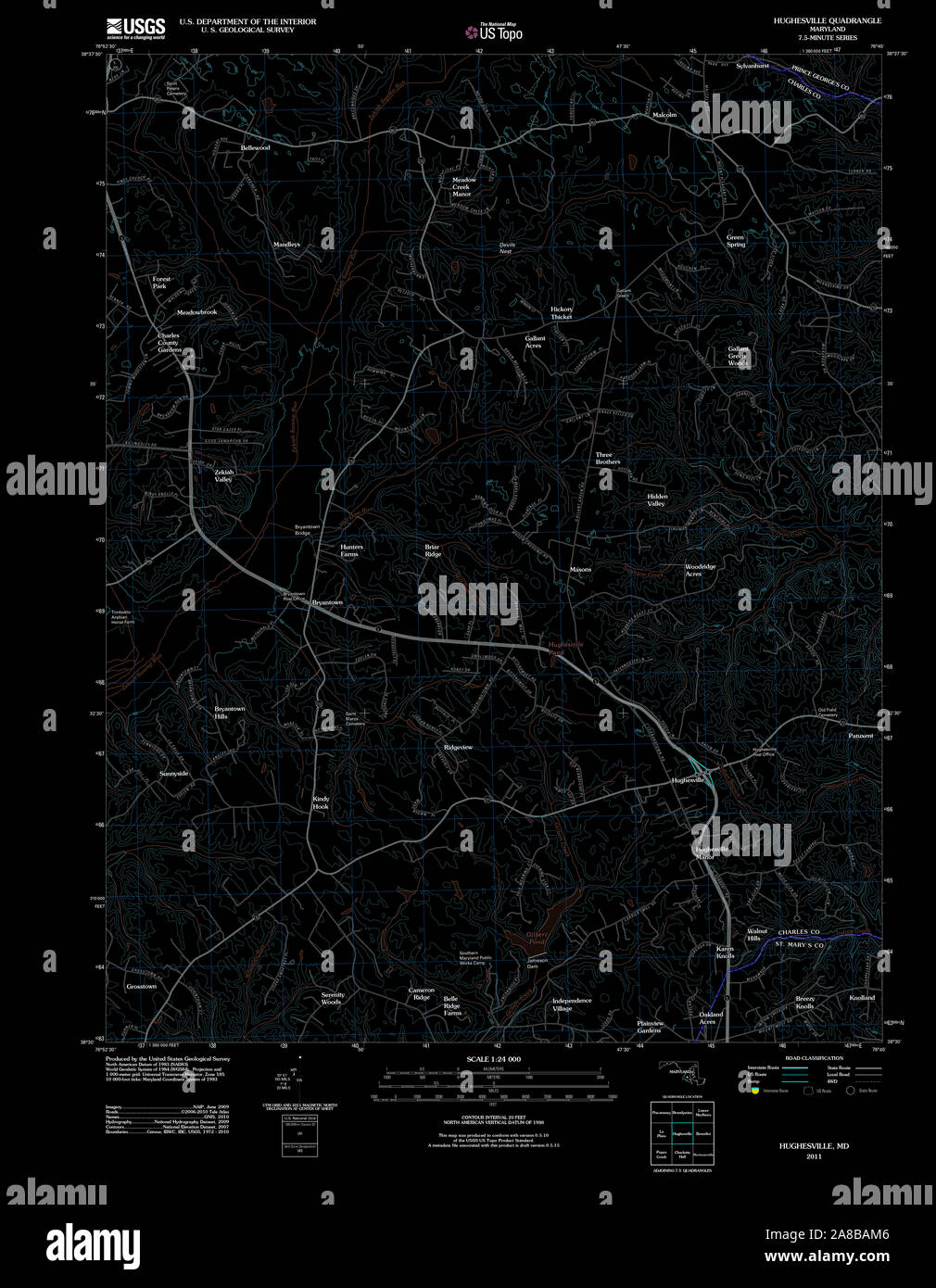 Hughesville map hires stock photography and images Alamy