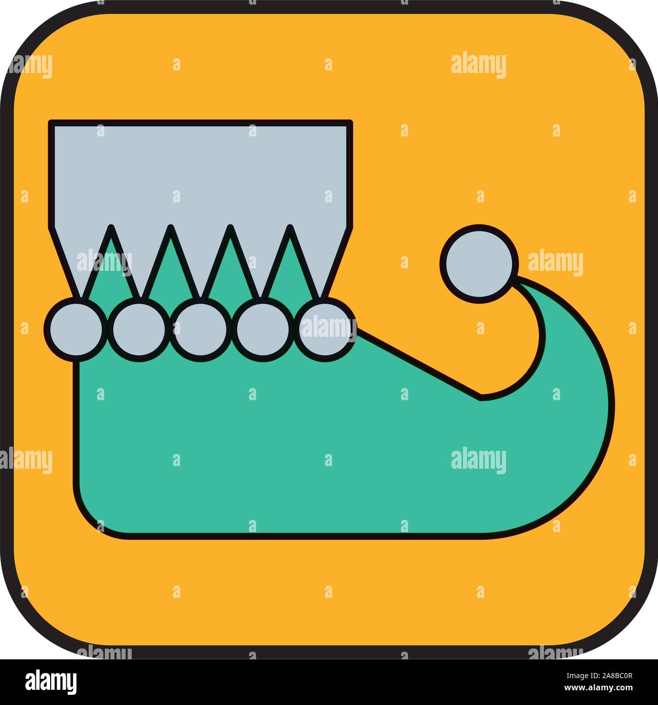 christmas elf shoe boot icon Stock Vector Image & Art Alamy