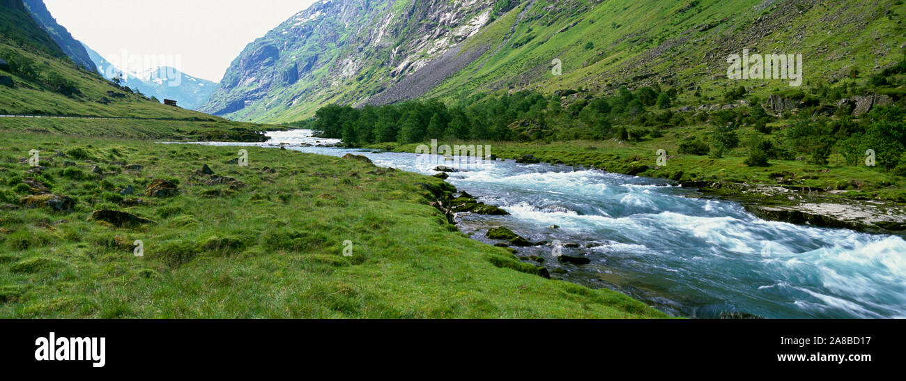 Lush green valley river flowing hi-res stock photography and images - Alamy