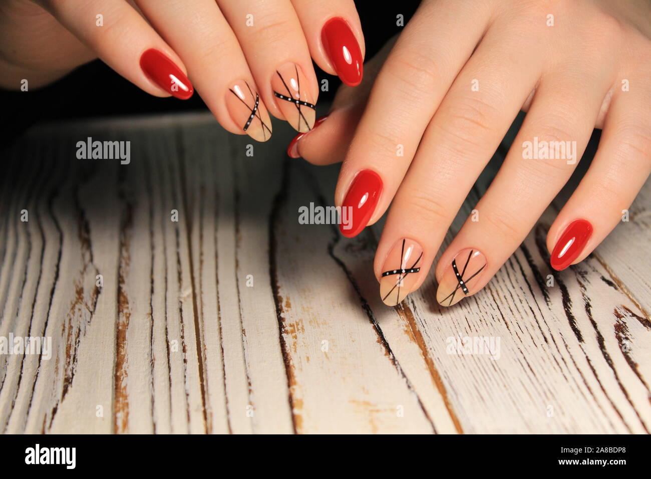 Fashion nails manicure Stock Photo