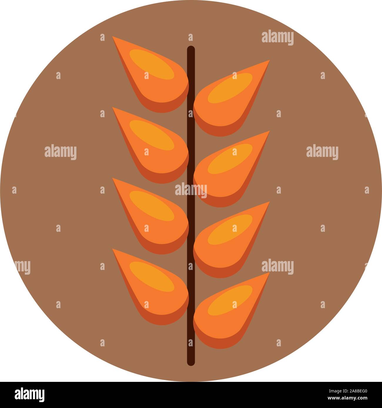 thanksgiving leafs plants autumn icon Stock Vector Image & Art - Alamy