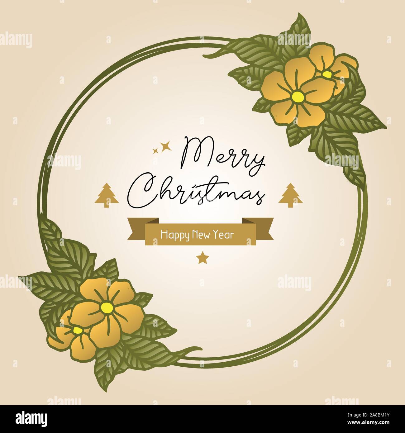 Collection of card merry christmas and happy new year with design ...