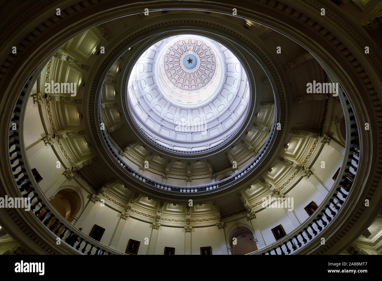 The Rotunda, Texas State Capitol, Austin Texas USA Stock Photo