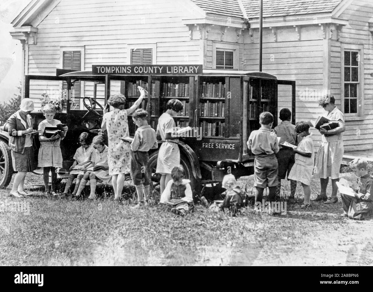 Visit to rural school in Ithaca, NY Stock Photo