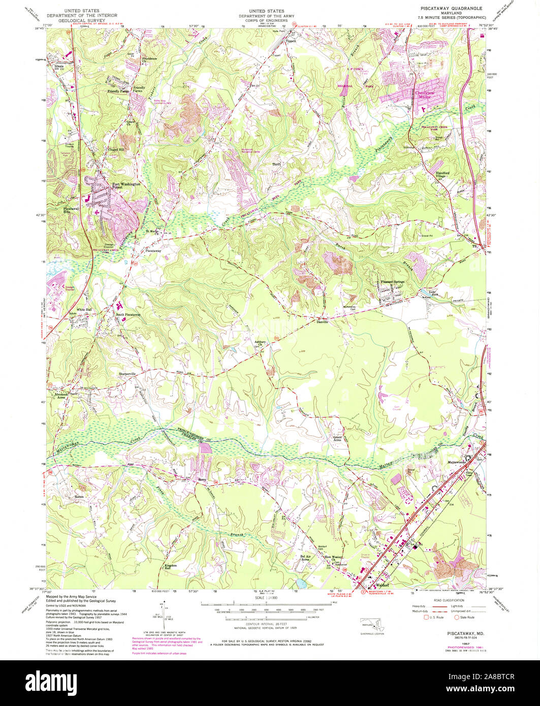 Map of piscataway hi res stock photography and images Alamy