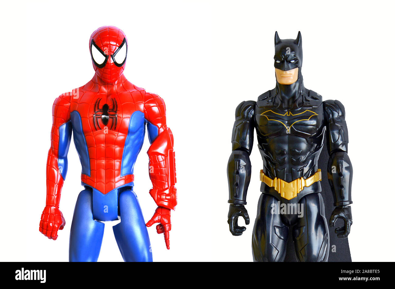 Comic-Figuren, Spider-Man und Batman, Spinnenmann und