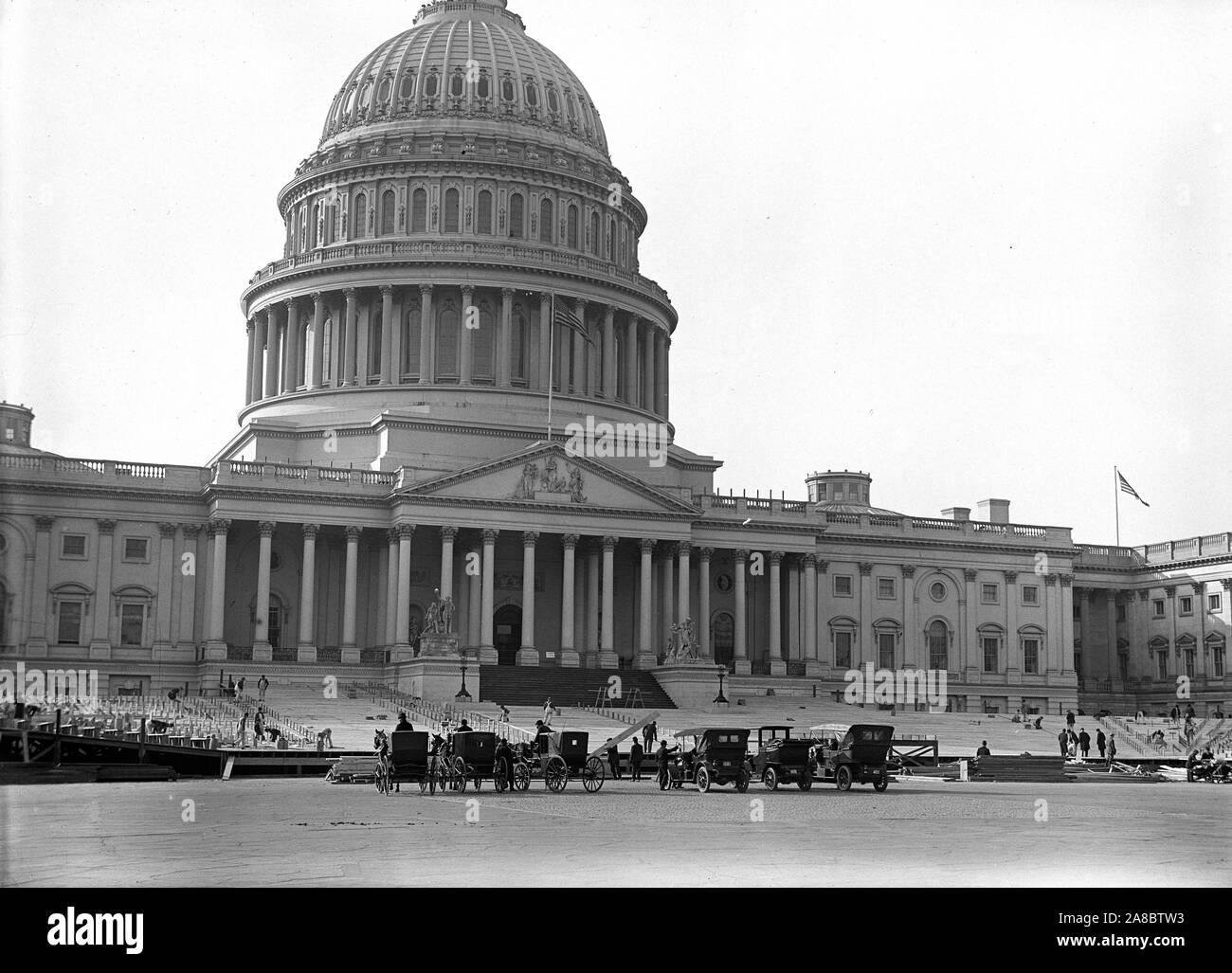 Inagural stands at the U.S. Capitol ca. 1917 Stock Photo