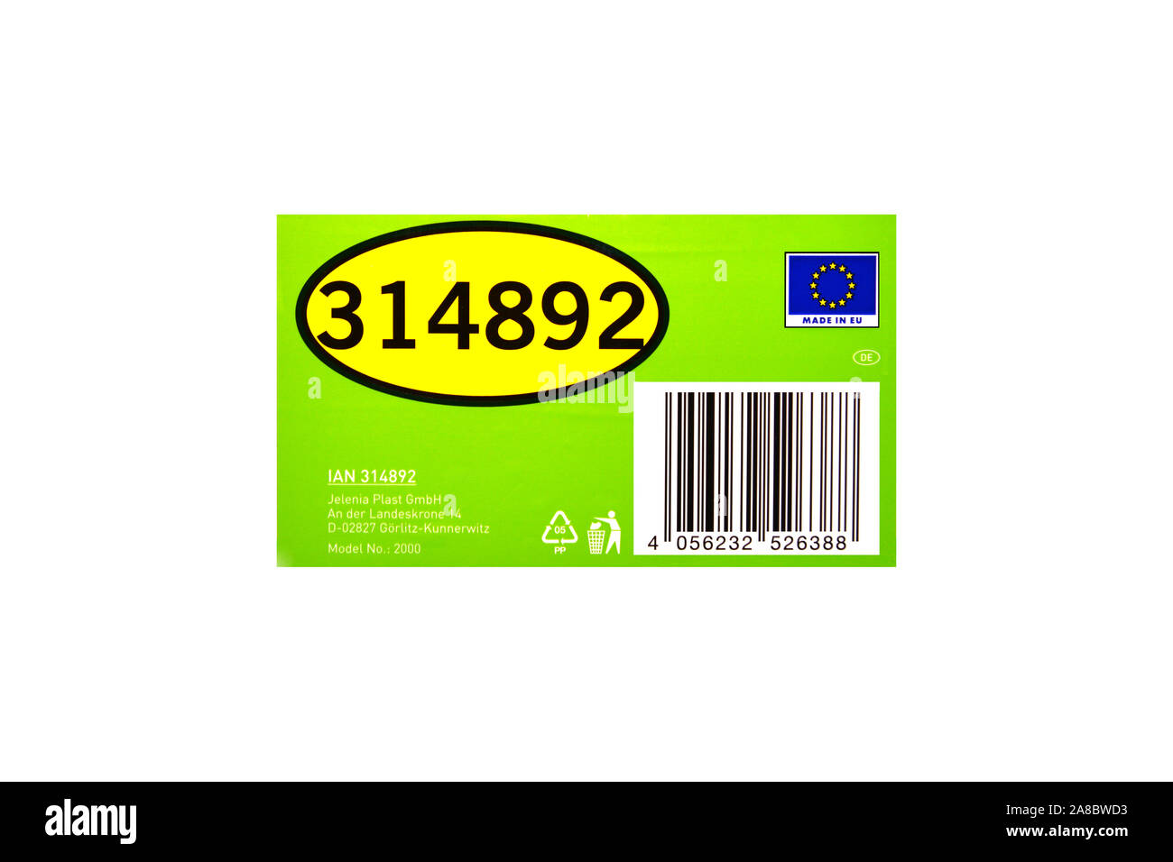 IAN; Europaeische Artikel Nimmer, European Articel Number, Strichcode, Barcode, EU-Norm, Stock Photo