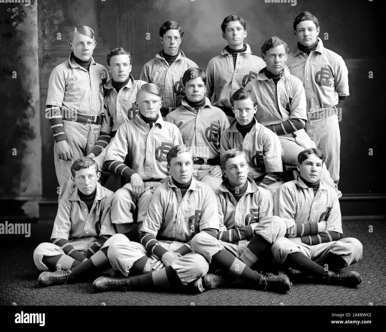Prep baseball team ca. 19051945 Stock Photo Alamy