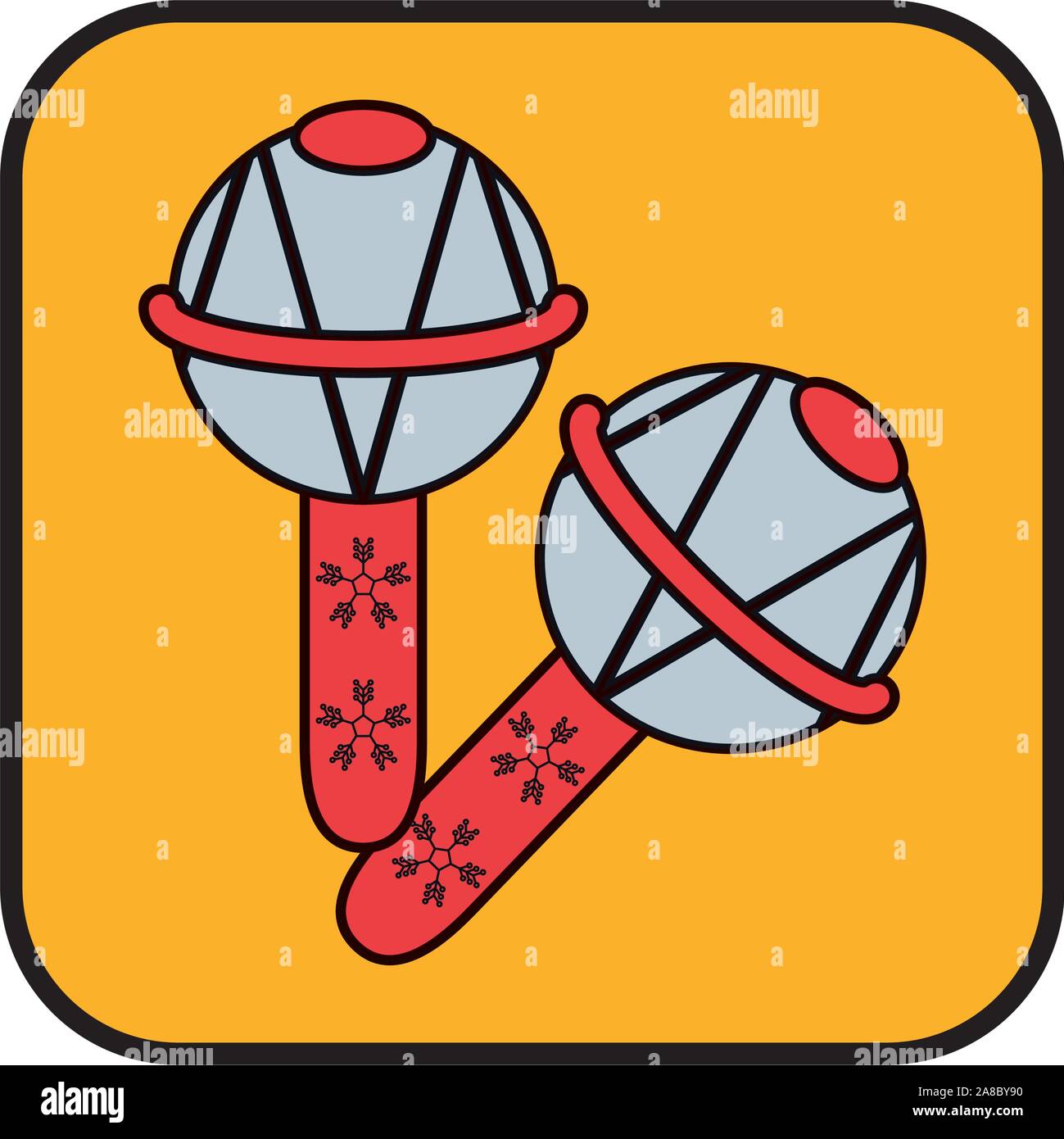 cute maracas musical instrument icon Stock Vector Image & Art - Alamy