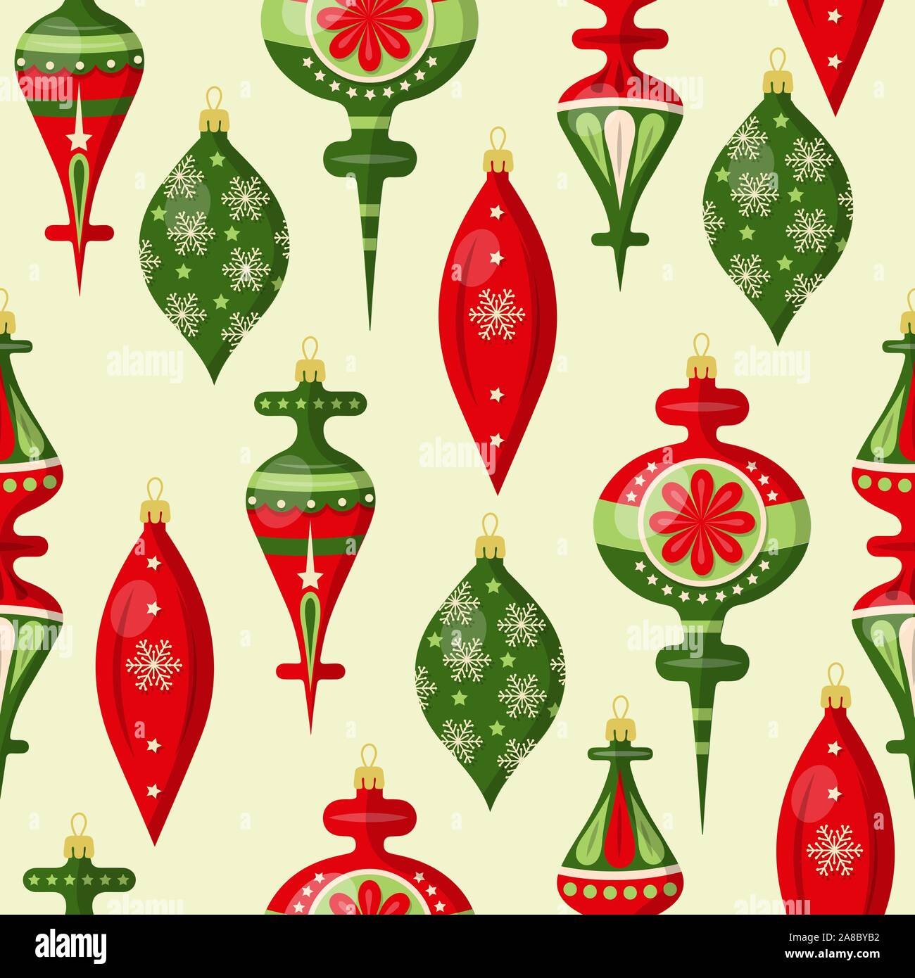 Christmas seamless pattern with balls Stock Vector