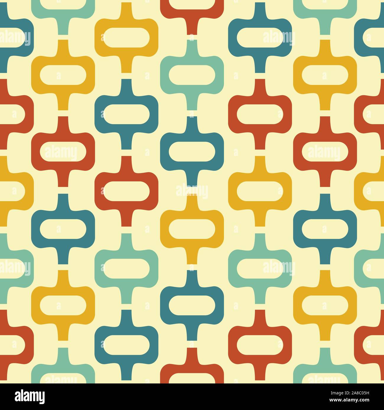 mid century style seamless pattern Stock Vector Image & Art - Alamy