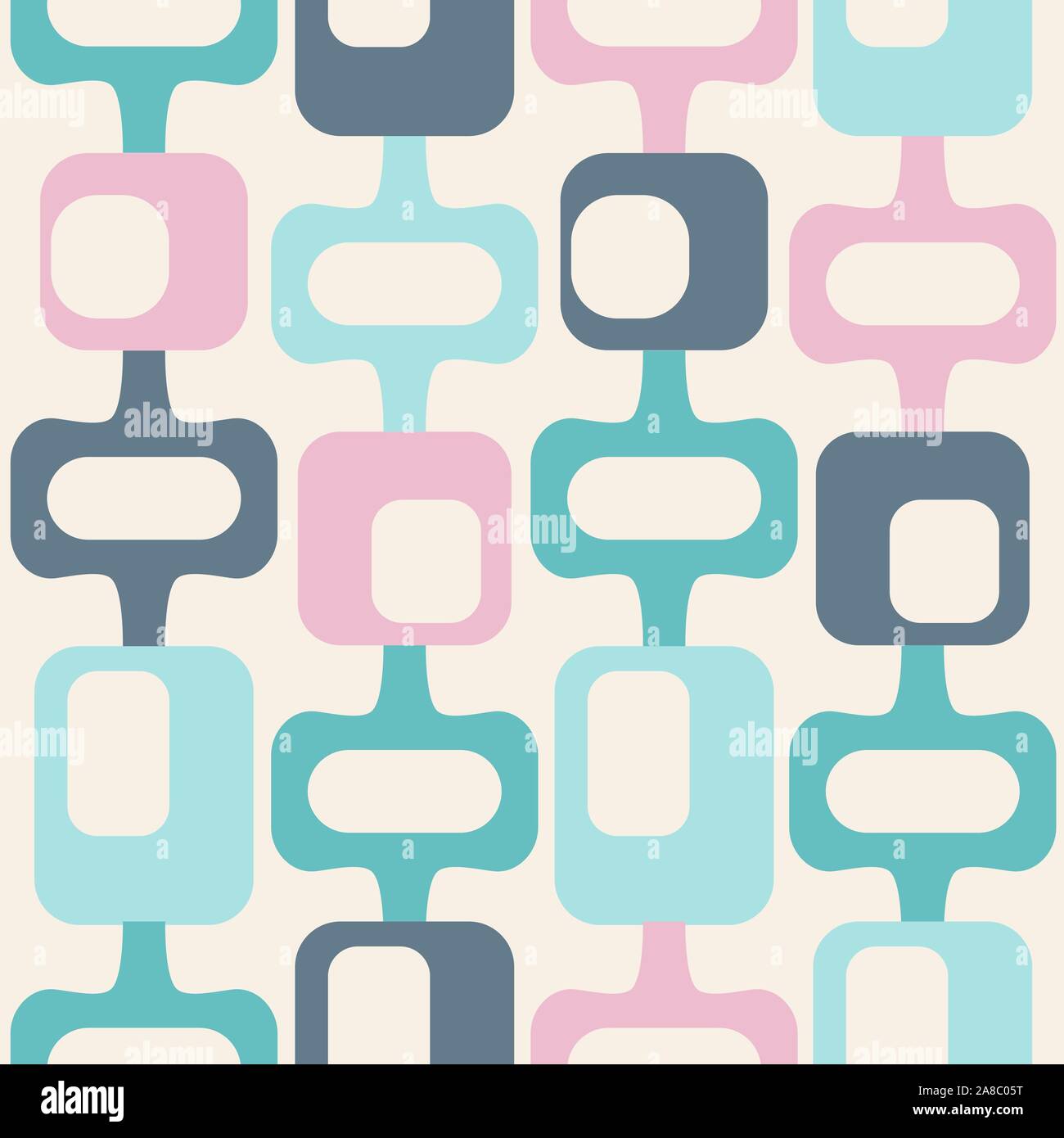 mid century style seamless pattern Stock Vector Image & Art - Alamy
