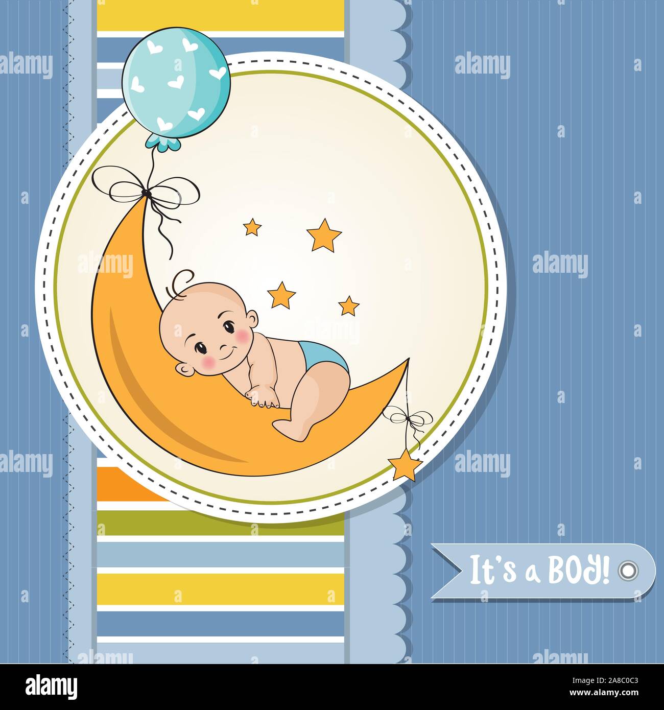baby boy shower card Stock Vector Image & Art Alamy