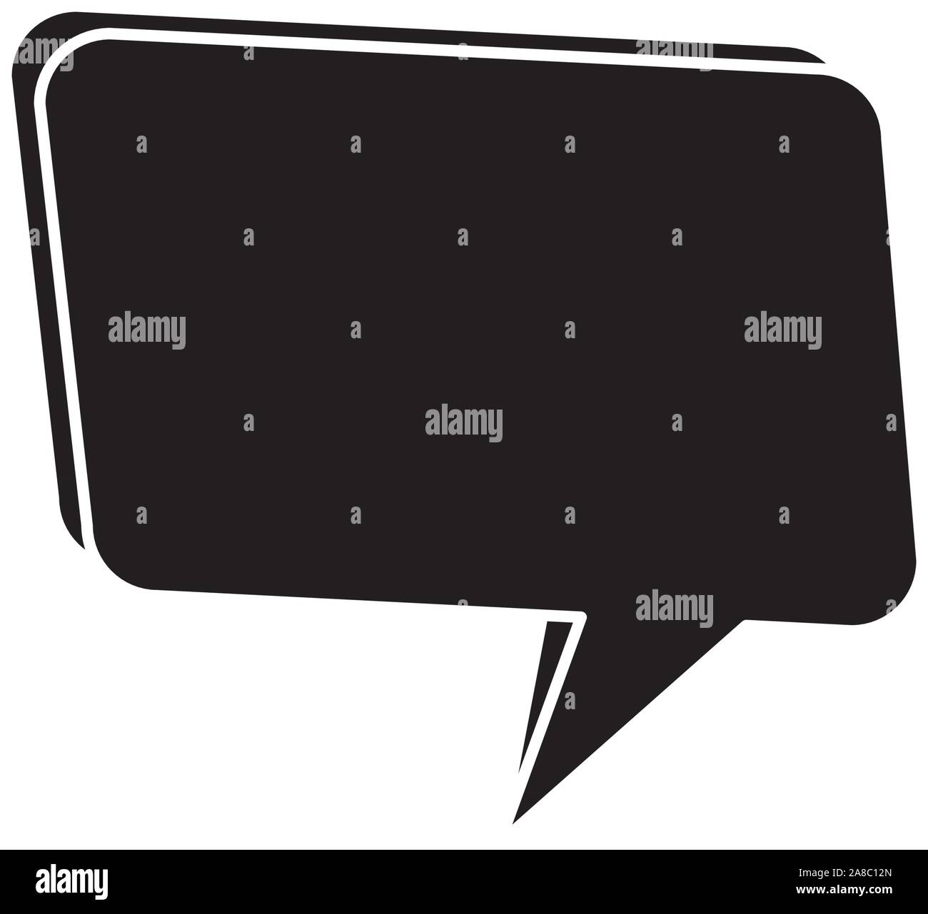 silhouette of speech bubble isolated icon Stock Vector Image & Art - Alamy