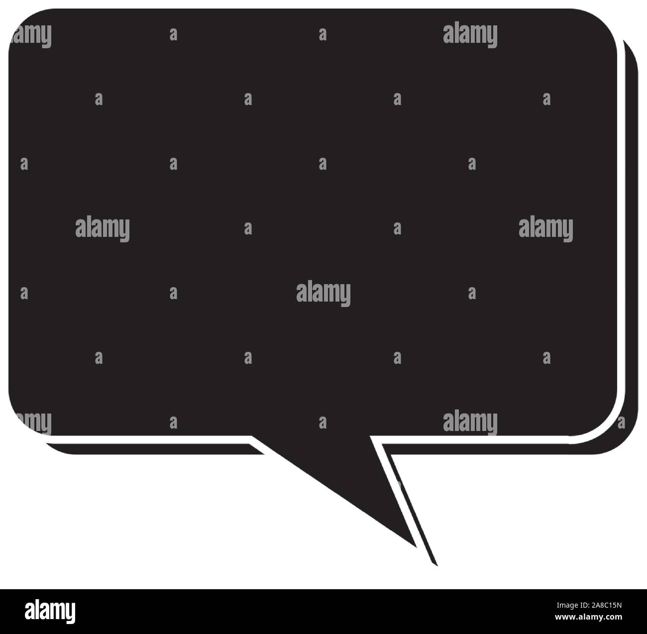 silhouette of speech bubble isolated icon Stock Vector Image & Art - Alamy
