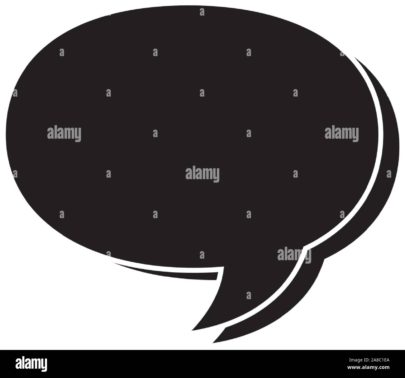 silhouette of speech bubble isolated icon Stock Vector Image & Art - Alamy