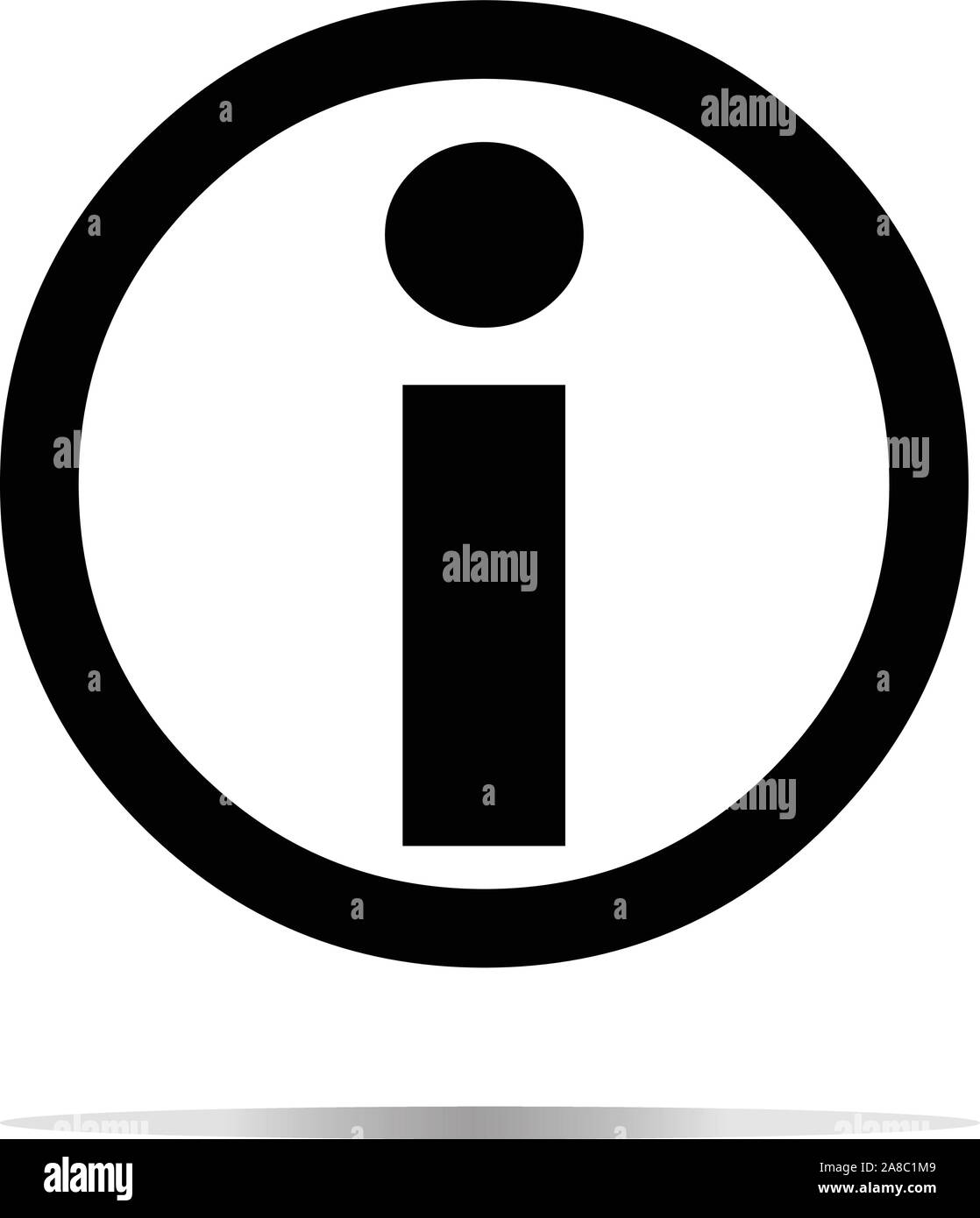 information icon on white background. information sign. flat style. Stock Vector