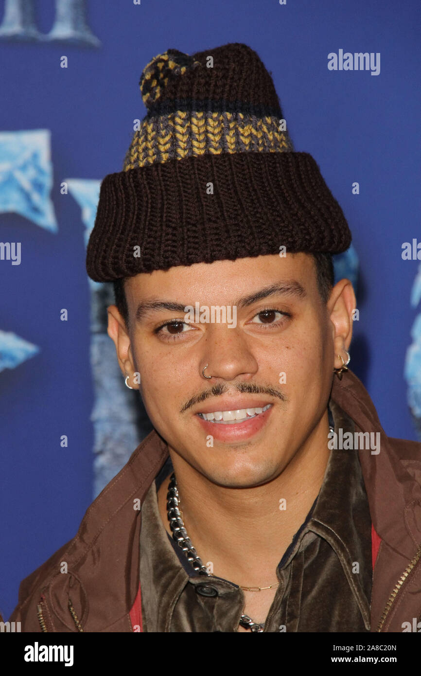 Los Angeles, USA. 07th Nov, 2019. Evan Ross at Disney's "Frozen II