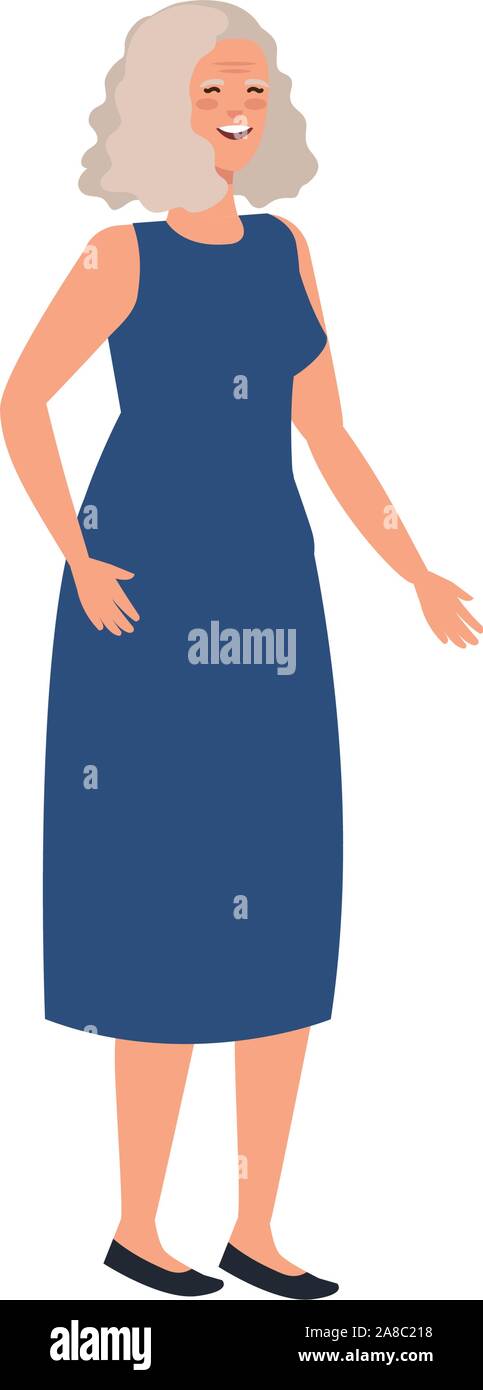 old woman elegant avatar character Stock Vector Image & Art - Alamy