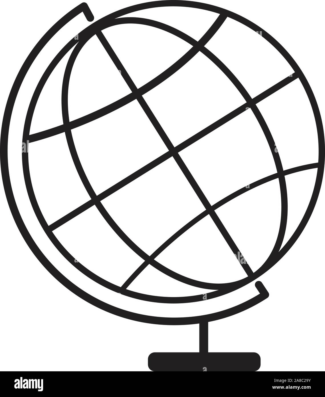 terrestrial globe icon on white background. terrestrial globe symbol ...