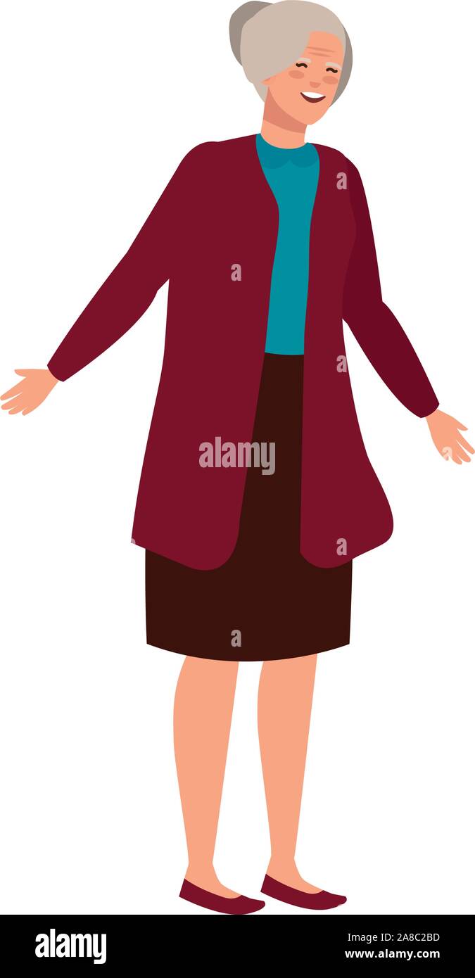 old woman elegant avatar character Stock Vector Image & Art - Alamy