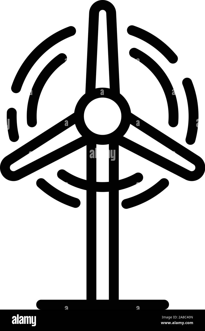 Wind turbine icon, outline style Stock Vector Image & Art - Alamy