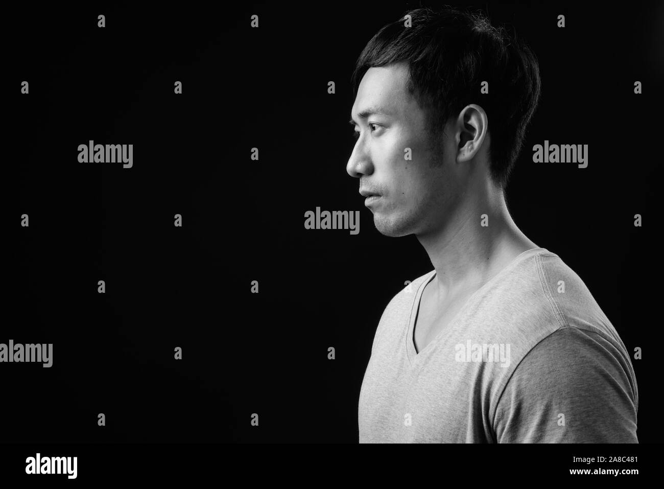 Asian and black man Black and White Stock Photos & Images - Alamy