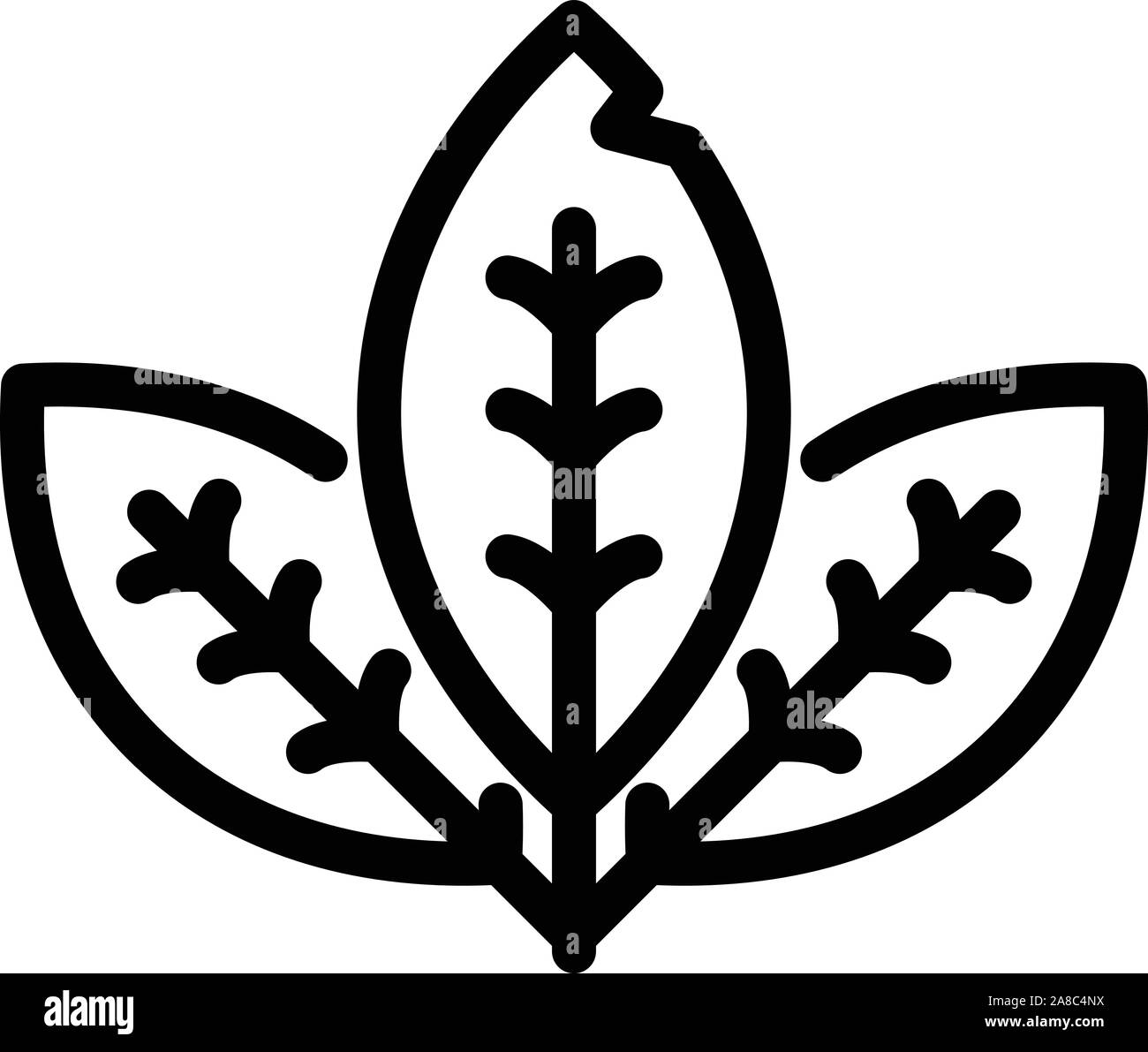 Mint leaf icon, outline style Stock Vector Image & Art Alamy