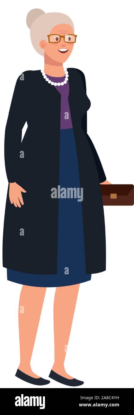 old woman elegant avatar character Stock Vector Image & Art - Alamy