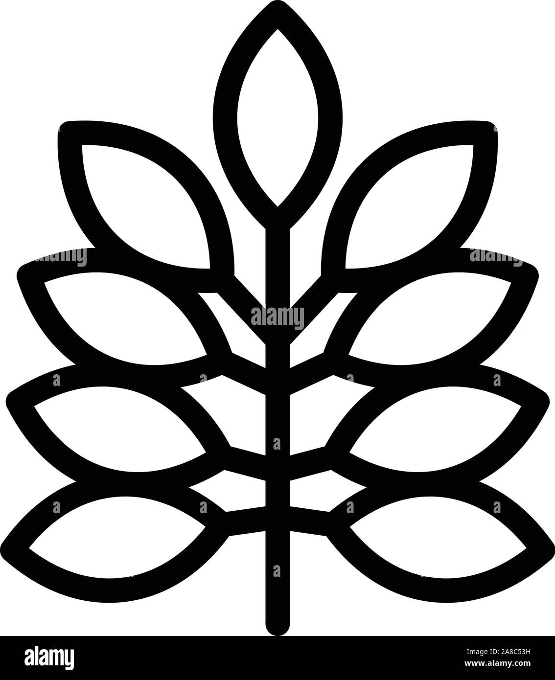 Oregano icon, outline style Stock Vector