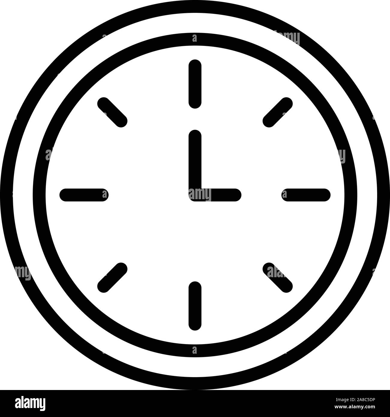 Wall clock icon, outline style Stock Vector Image & Art - Alamy