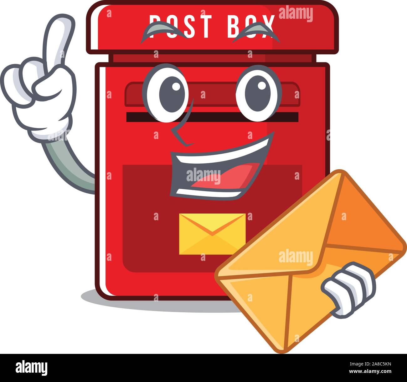 mailbox clings bring envelope to cute cartoon wall Stock Vector Image & Art  - Alamy