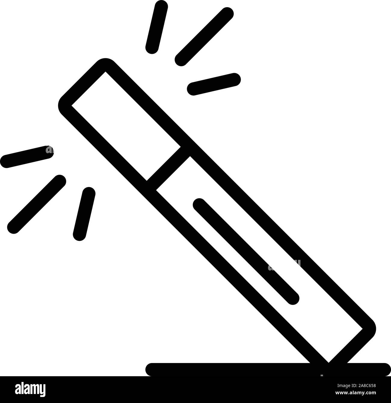 Editor magic wand icon, outline style Stock Vector