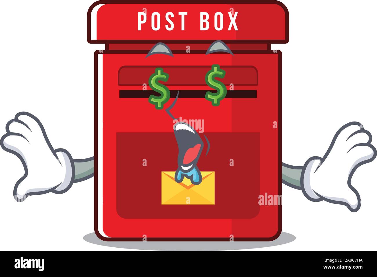 mailbox with a the mascot cartoon money eye Stock Vector Image & Art ...