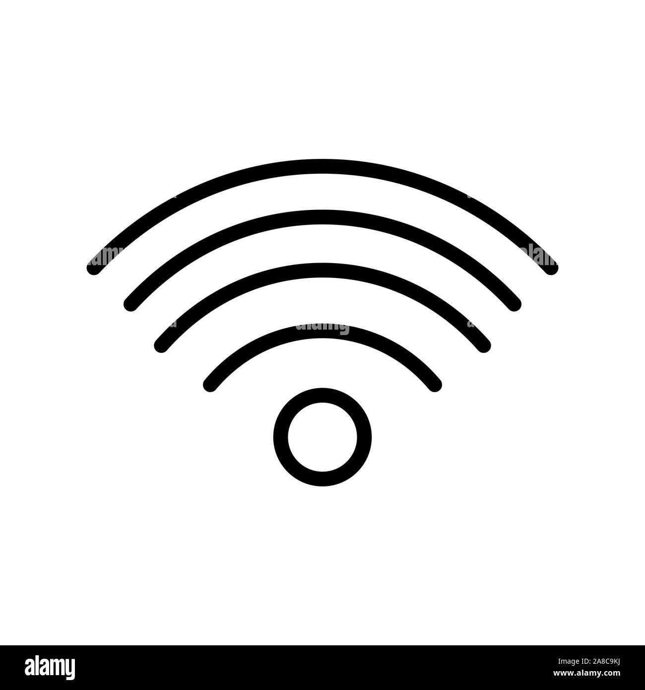 Wifi Signals Vector Icon White Background Stock Photo - Alamy