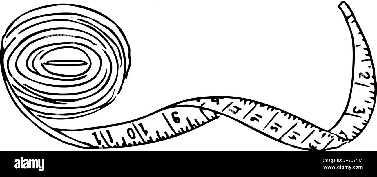 Measuring Tape Of The Tailor Isolated On White Background Stock Vector Measuring Tape Of The Tailor Isolated On White Background Stock Vector