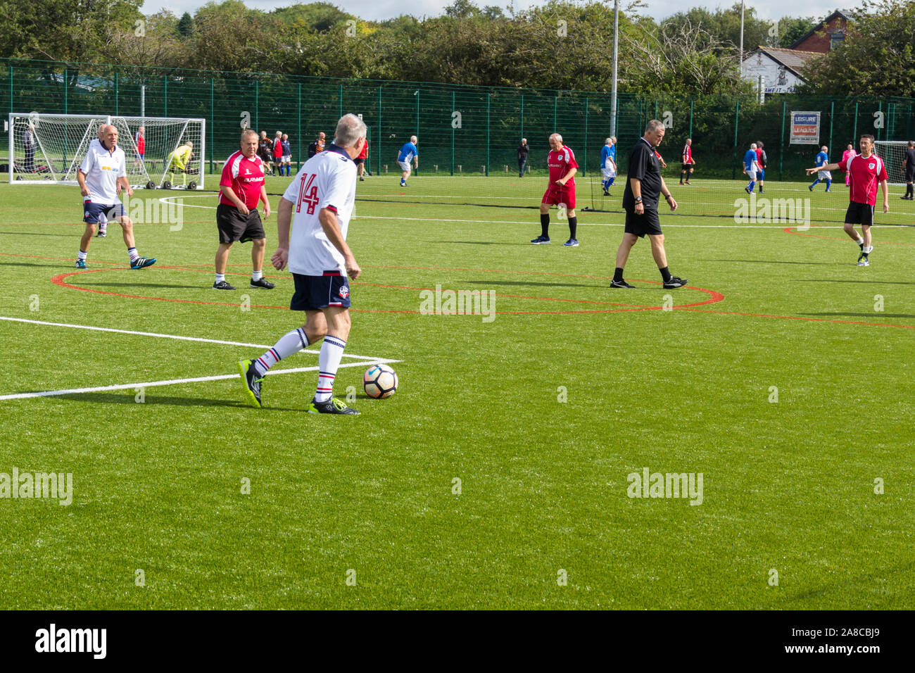 Walking Football over 60s men, competing in the Greater Manchester Over