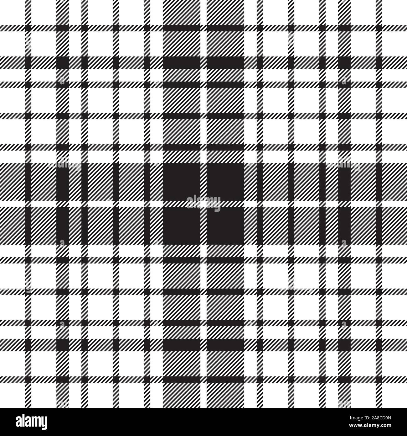 Check diagonal texture plaid black white seamless pattern. Vector ...