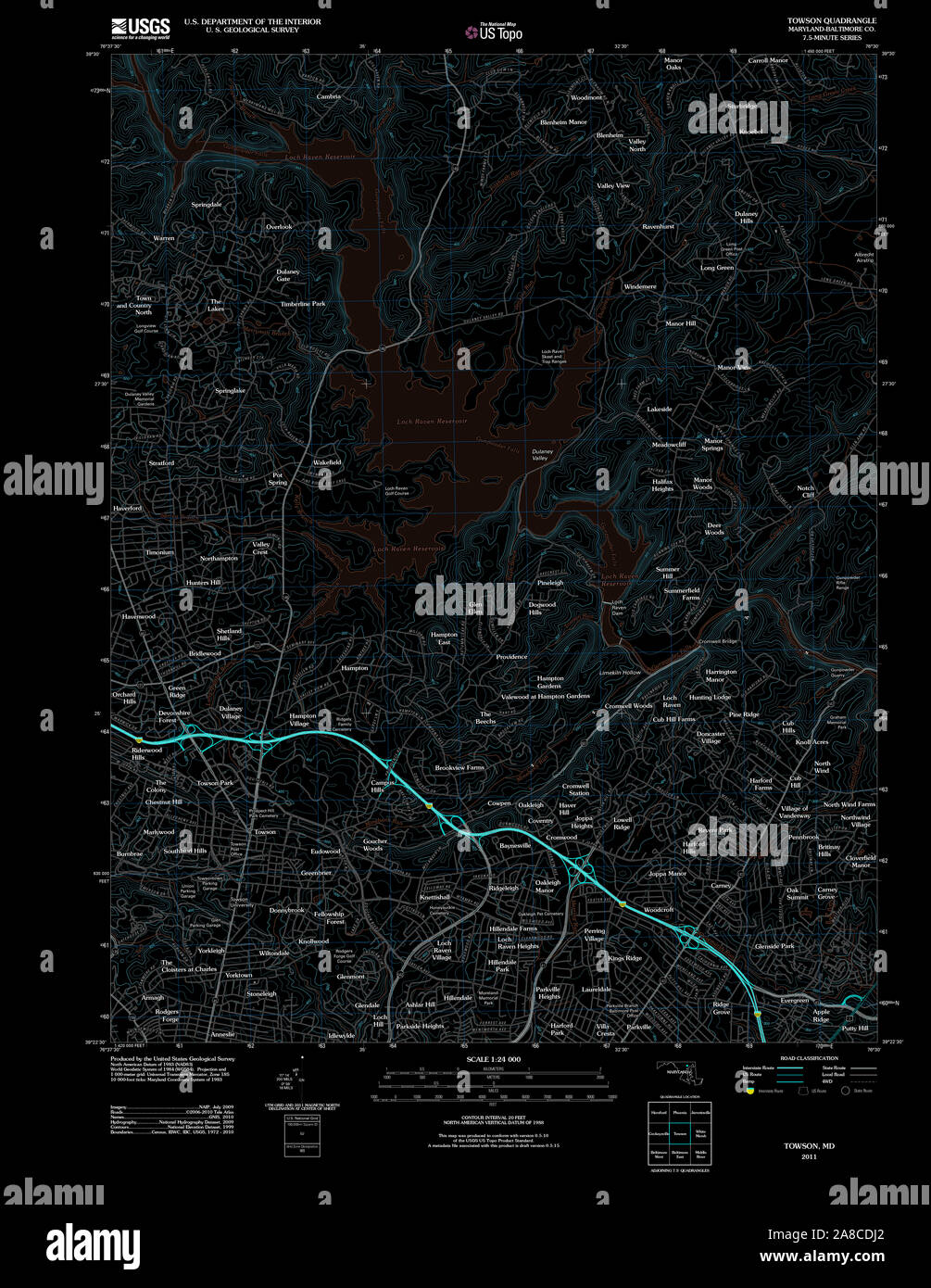 Map of towson hires stock photography and images Alamy