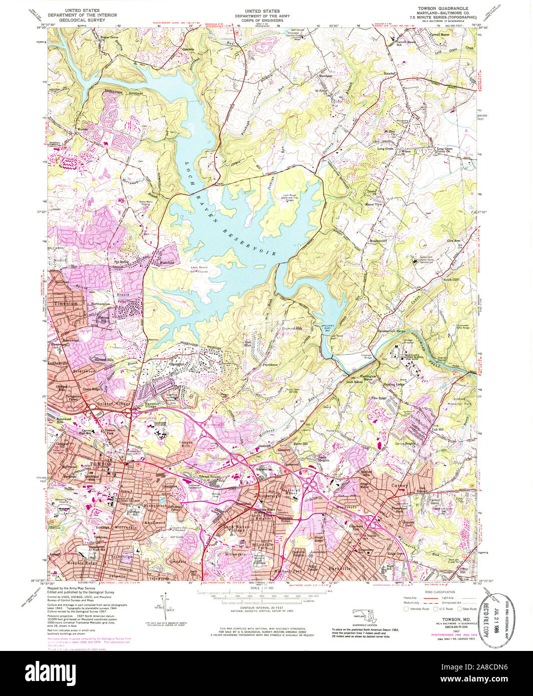 Towson map hires stock photography and images Alamy