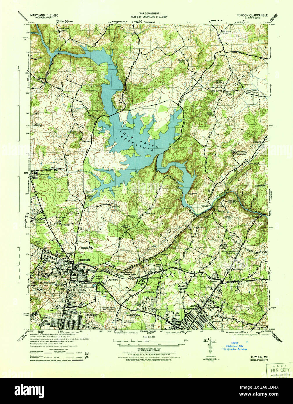 Map of towson hires stock photography and images Alamy