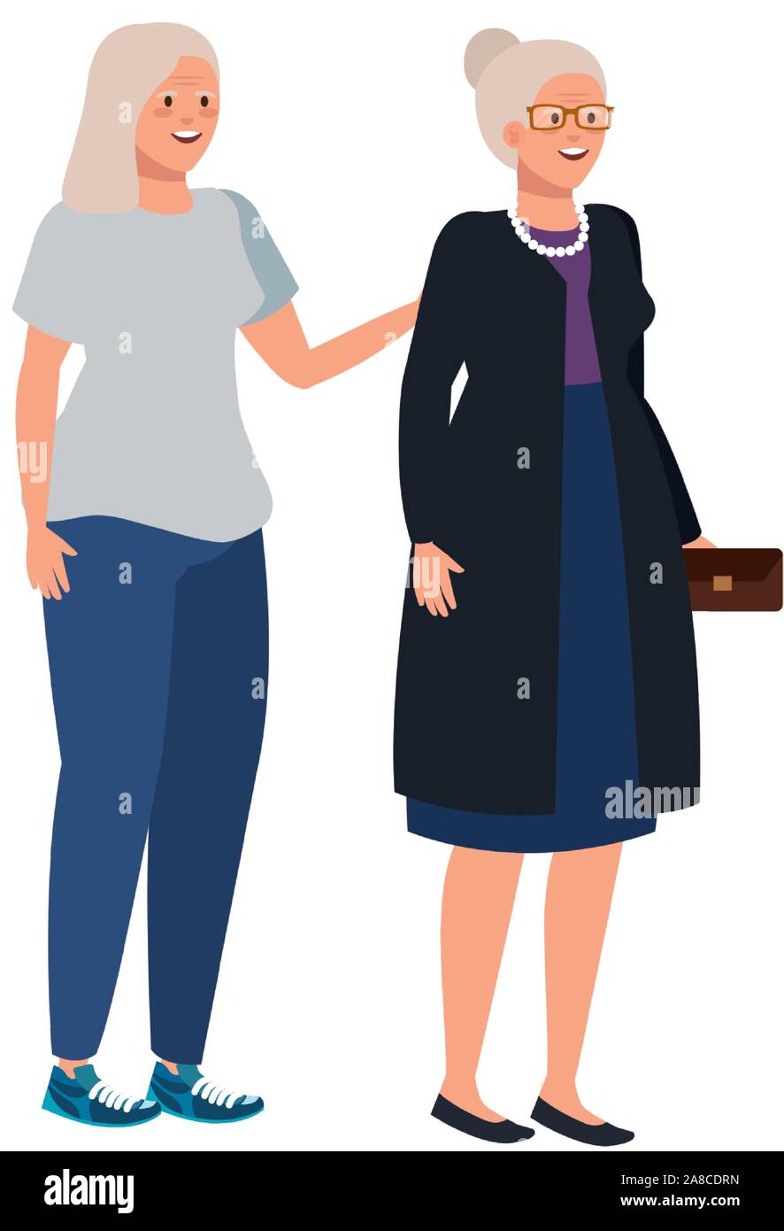 old women elegant avatar character Stock Vector Image & Art - Alamy